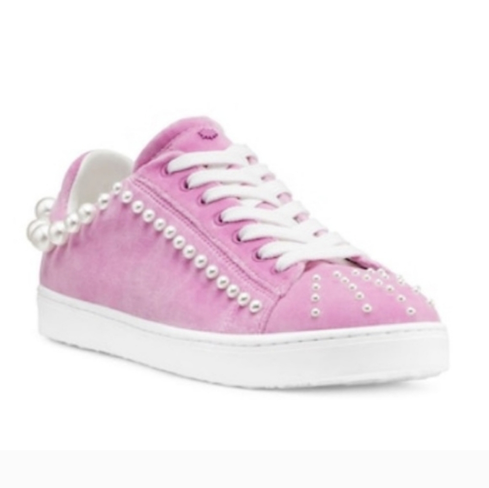 STUART WEITZMAN | Goldie Sneakers in Cotton Candy pearls sz 9.5